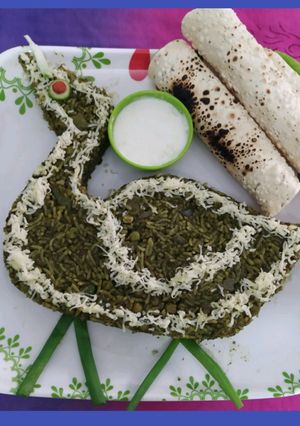 A picture of Palak Pulao.
