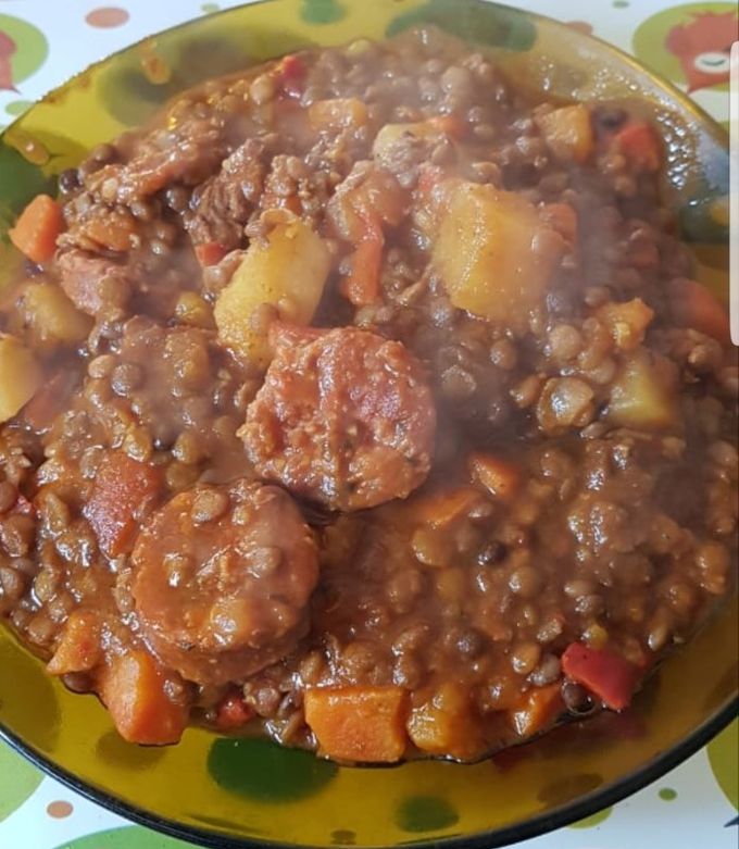 Una foto de Guiso de lentejas