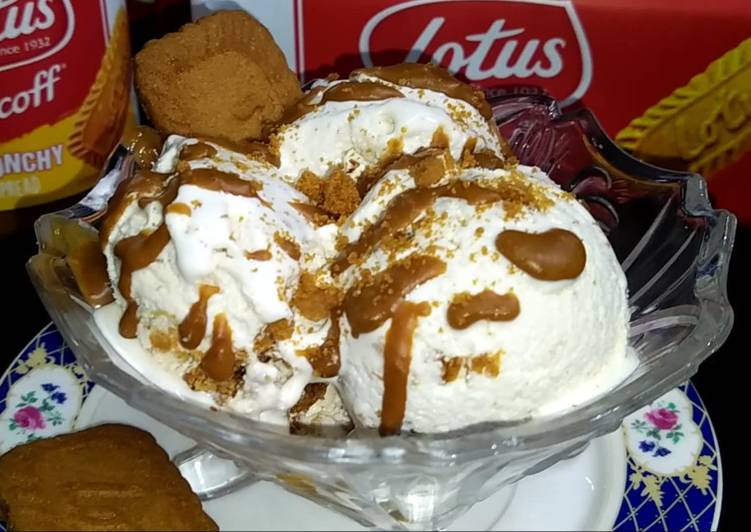 Lotus Biscoff Icecream Recipe by Home Cooking By Sana - Cookpad