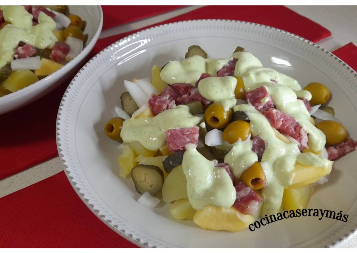 Ensalada de salchichón de Málaga