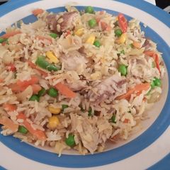 A picture of Colourful Spicy Rice & Mackerel.