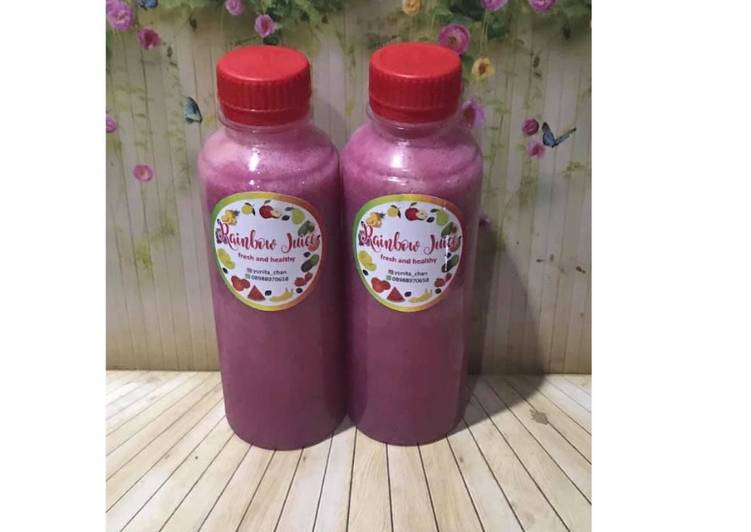 Cara Gampang Menyiapkan Diet Juice Purple Cabbage Grape Orange Soursop yang Lezat