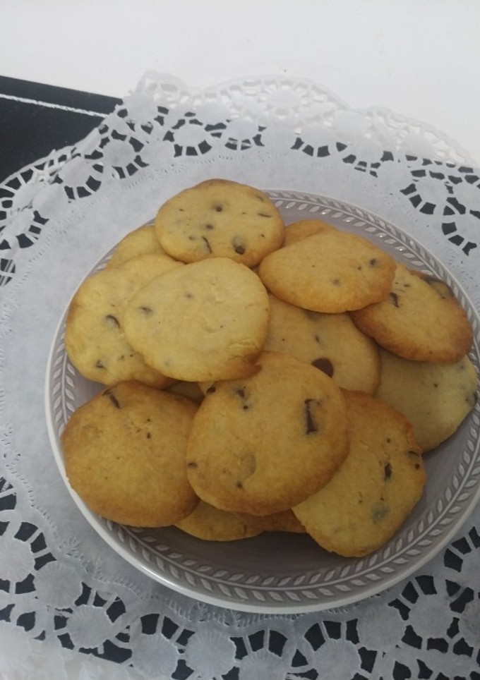 Una foto de Galletas de leche condensada, y pepitas de chocolate