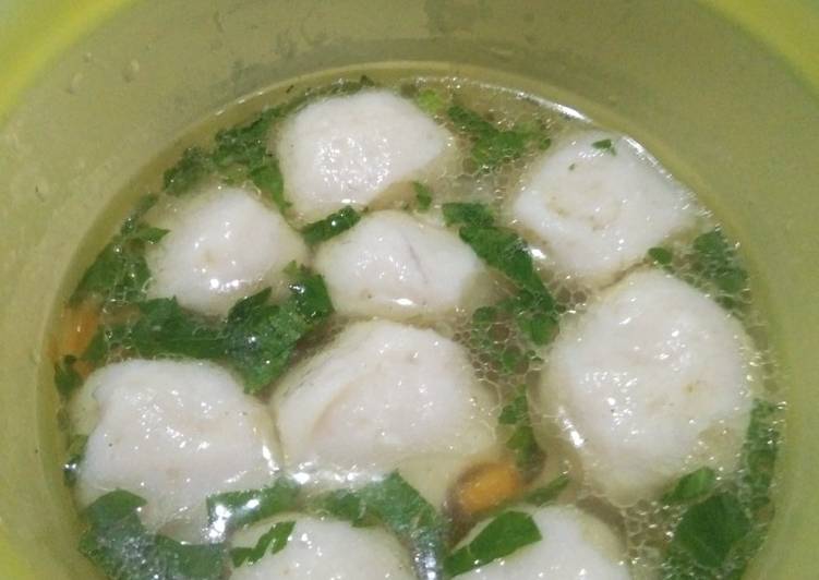 Sop bakso ikan simple