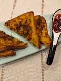 Crispy toast made with leftover chana dal