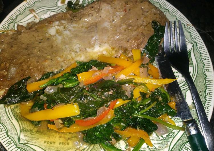 Recipe of Perfect Breakfast Steak With Spinach