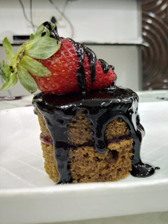 A picture of Strawberry mini cakes.