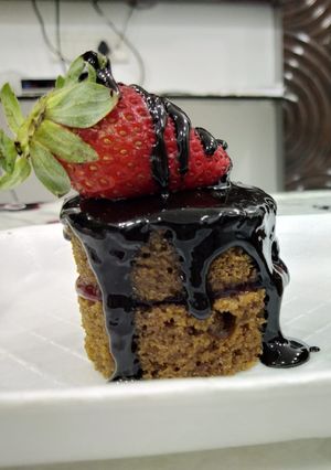 A picture of Strawberry mini cakes.