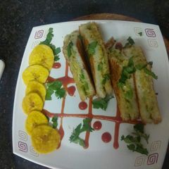 A picture of Capsicum Cheesey Tava Toast Sandwich.