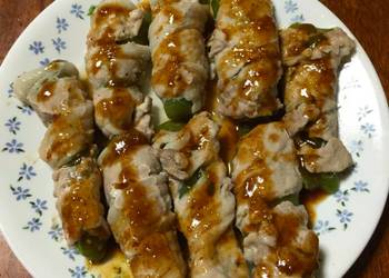 How to Make Perfect So Fast So Easy Green Pepper Wrapped in Pork Side Dish
