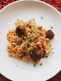 Cheesy macaroni meat ball mudah