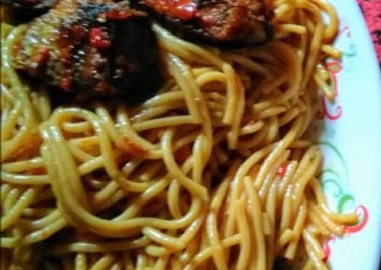 Steps to Prepare Any-night-of-the-week Jollof Spaghetti