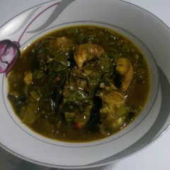 A picture of Oha soup.
