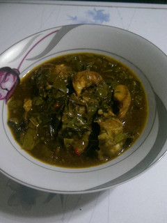 A picture of Oha soup.