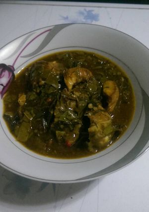 A picture of Oha soup.