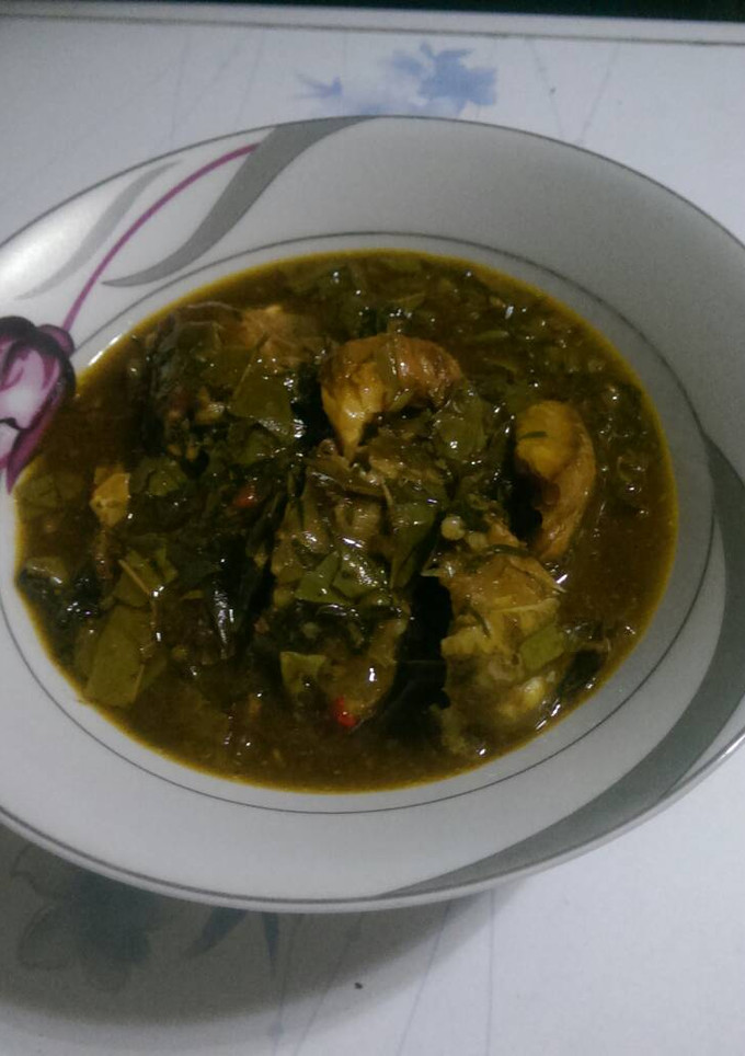 A picture of Oha soup.