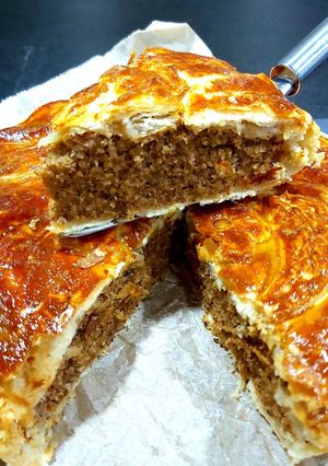 Une photo de 👑 Galette frangipane noisettes et pâte à tartiner 👑