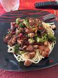 Verduras y fideos