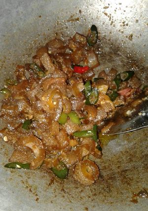 Foto resep Oseng kikil cabe ijo