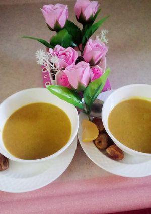 صورة لوصفة شربة عدس احمر خضر