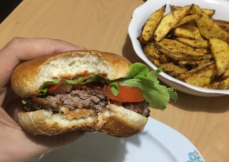 Simple Way to  Steakhouse Burger🍔
