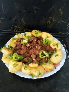 صورة لوصفة شرمولة الكبدة مع البطاطا