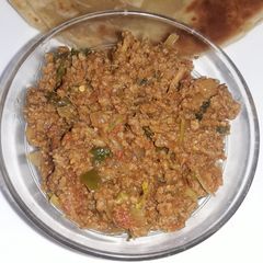 A picture of Spicy dry fry mince meat #4weekschallenge.