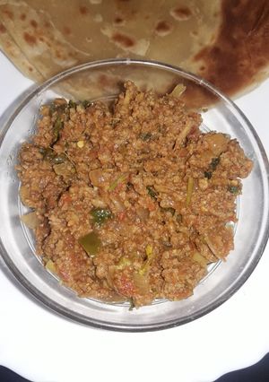 A picture of Spicy dry fry mince meat #4weekschallenge.