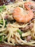 Spaghetti mar y tierra