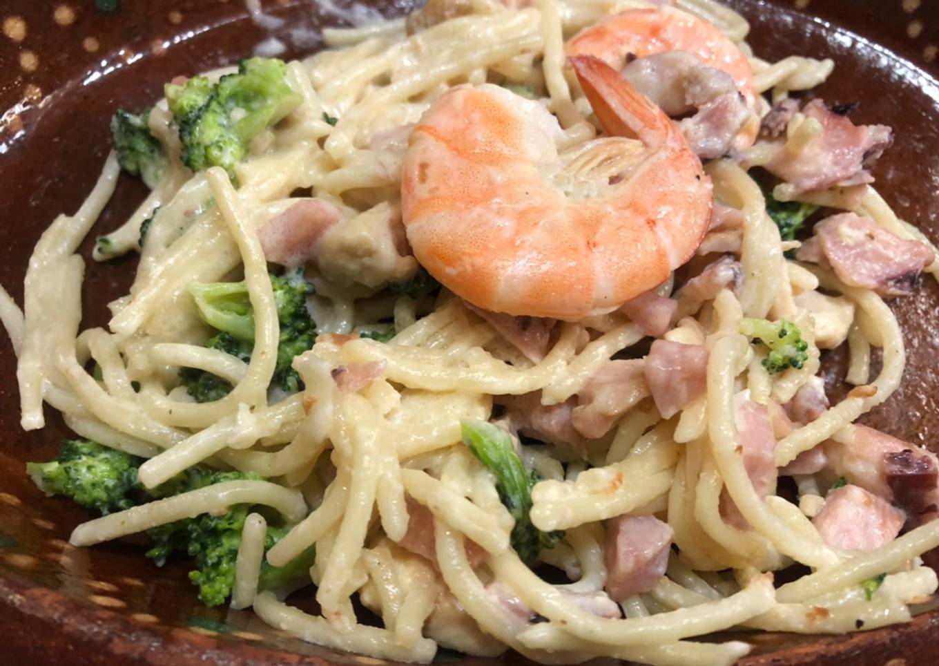 Spaghetti mar y tierra