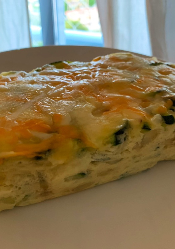 Una foto de Pastel de calabacín fácil en microondas