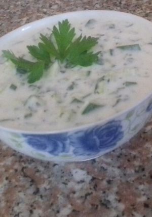 صورة لوصفة خيار بلبن