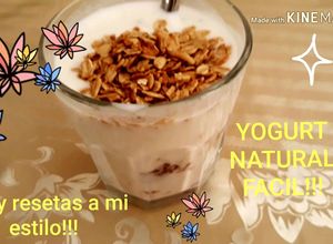 Una foto de Como hacer yogurt natural con fresa fácil económico y rápido!!!