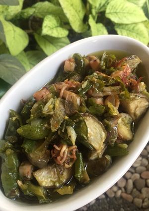 Foto resep Terong cumi asin cabe hijau