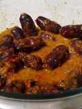 Morcillas en salsa de uchuvas