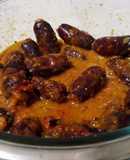Morcillas en salsa de uchuvas