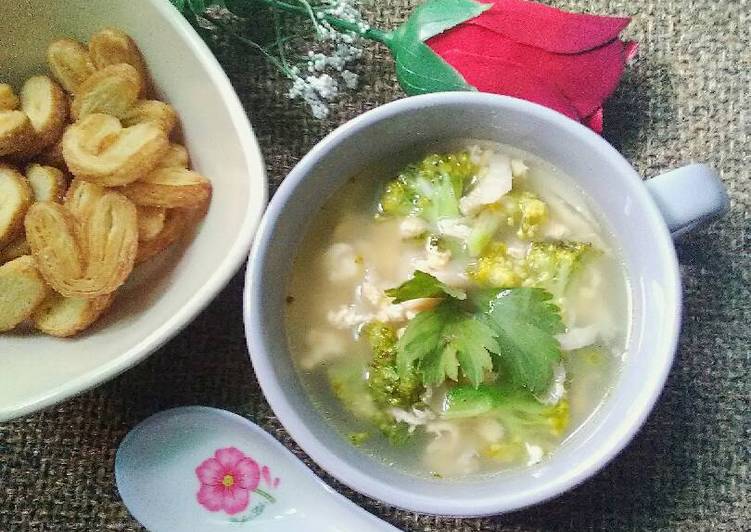 Resep Egg Drop Soup 🍲🐣(Sarapan-Hari3), Lezat