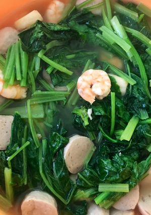 Foto resep Ca Baby Caisim udang bakso