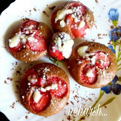 A picture of Strawberry choco idali cake valentines special for kidos.