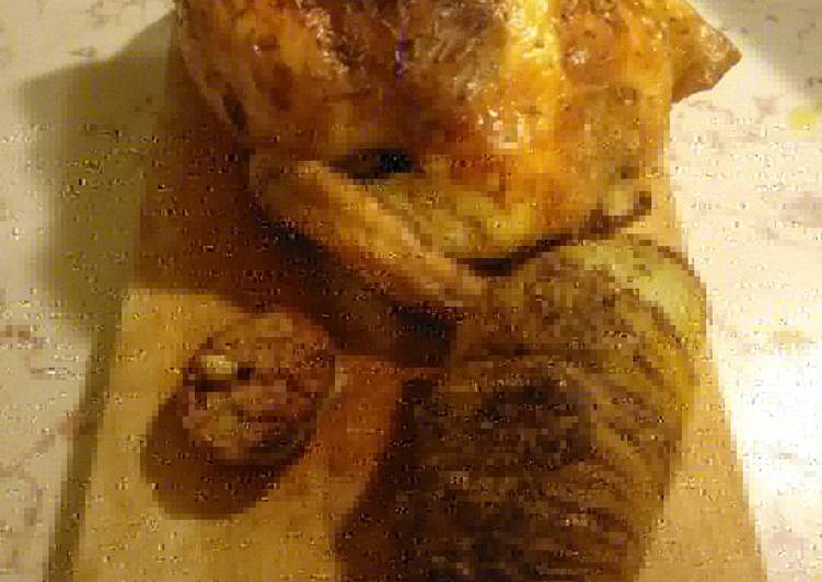 Pollo al forno con patate Hasselback