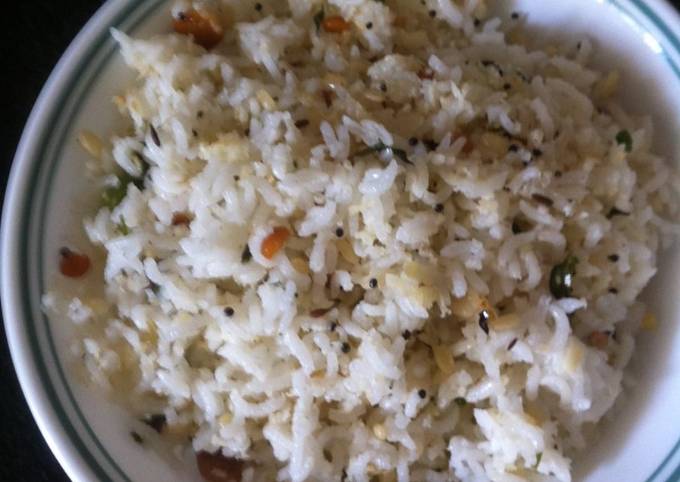Simple Way to Make Super Quick Homemade Andhra style Coconut Rice