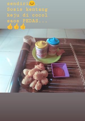 Foto resep Gorengan sosis toping kentang keju