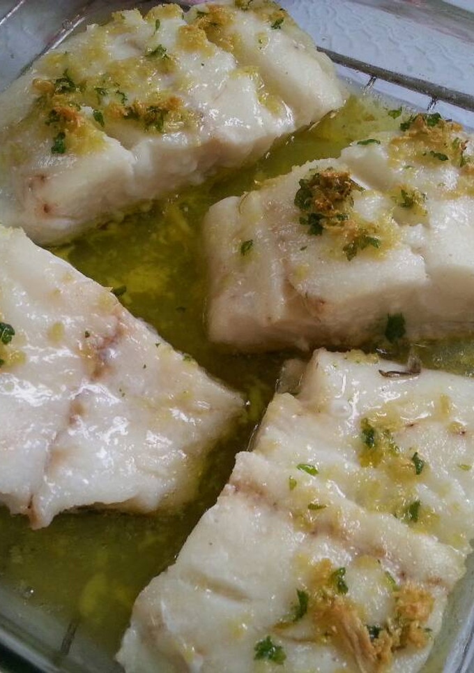 Una foto de Bacalao al ajillo