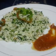 A picture of Cilantro lime rice.