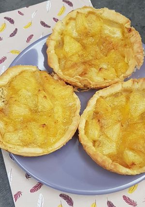Une photo de °tartelettes exotiques ananas/mangue