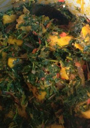 A picture of Vegetable yam (ji akwukwo nri).
