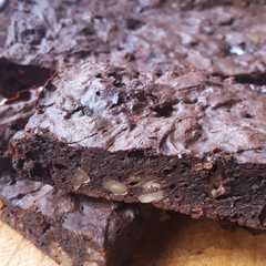 Una foto de Brownie sin azúcar y sin harina de trigo