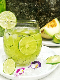 Foto resep Es melon selasih
