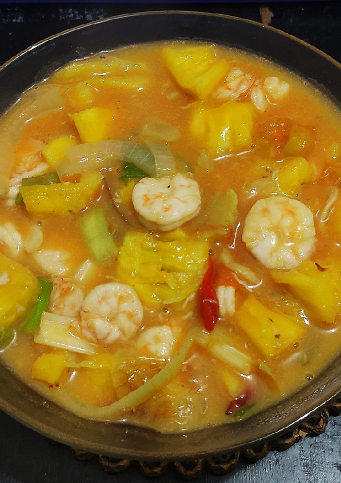 Foto resep Udang nanas asam manis