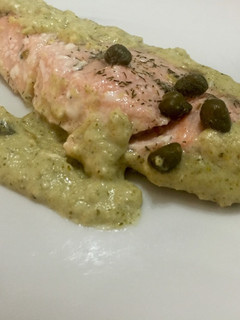 Foto principal de Salmon con crema de queso y brócoli